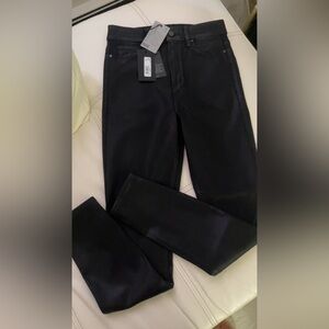 Black Coated High Rise Jeans